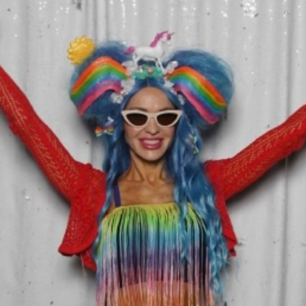 PRIDE Unicorn one of a kind Colorful styled Drag Rainbow Pride Party Wig